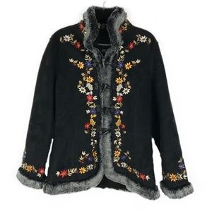 Lucee & Ethel Anthropologie Embroidered Coat SZ L